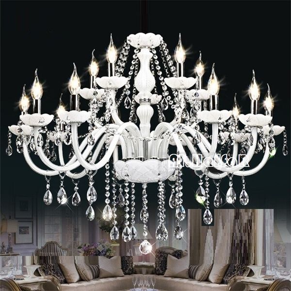 

Modern white cry tal chandelier light lamp chandelier for bedroom living room fixture cry tal ceiling light lu tre de cri ta lighting