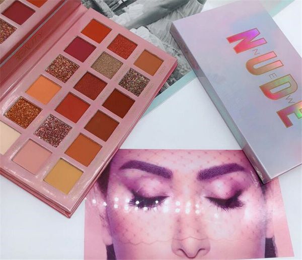 

New beauty makeup eye hadow palette hd new nude 18 color eye hadow palette matte himmer eye hadow co metic drop hipping dhl