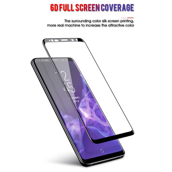 

Для Samsung Galaxy Note 9 6D изогнутый край закаленное стекло S9 S8 Plus Note 8 протектор экрана S7 S6