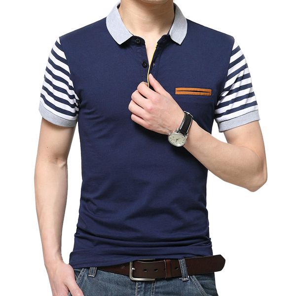 

2018 summer striped sleeve men's shirts cotton short sleeve men s casual turn-down collar male s, White;black