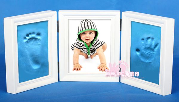 

hand, foot and inkpad newborn baby handprints footprints souvenir dust picture p frames with 200g inkpad