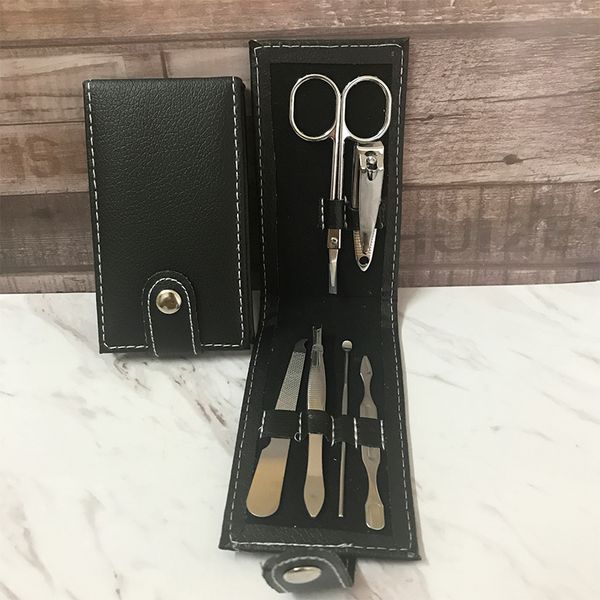 

nail tool set manicure kit nails file trimmer cuticle push eyebrow scissors ear picker daily travel beauty care product 2018 new