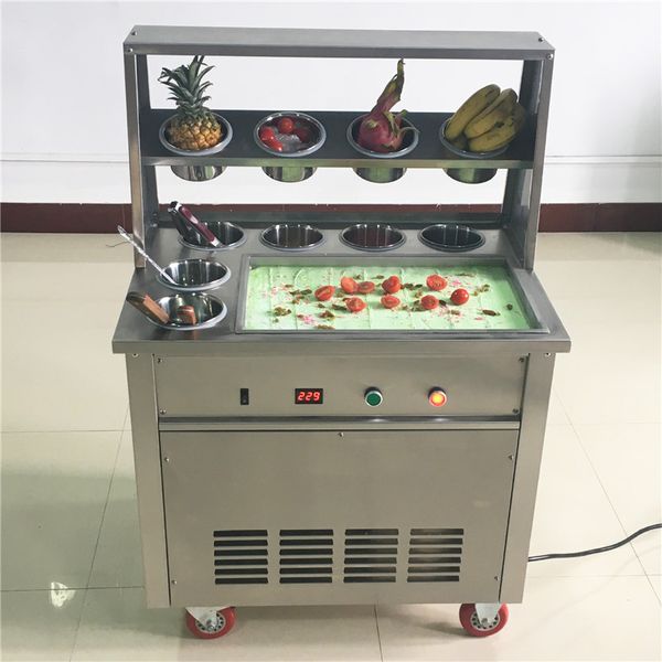 Alta eficiência Thai comercial fritos de gelo creme de máquina de sorvete frito Máquina elétrica do rolo 220v 110v