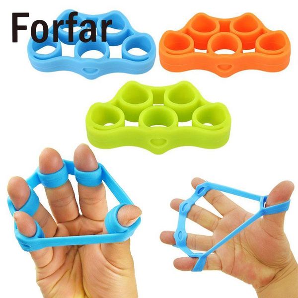 

3 pcs silicon hand finger gripper trainer strength stretcher resistance exercise bands grip wrist yoga forearm rock climbing