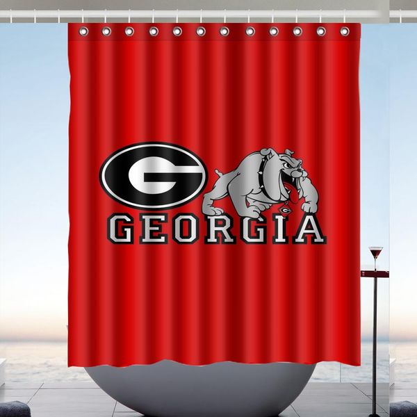 2019 Custom Georgia Bulldogs Waterproof Bathroom Shower Curtain