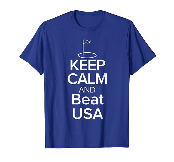 

fashion t-shirts slim fit o-neck keep calm and beat usa men's t-shirt, White;black