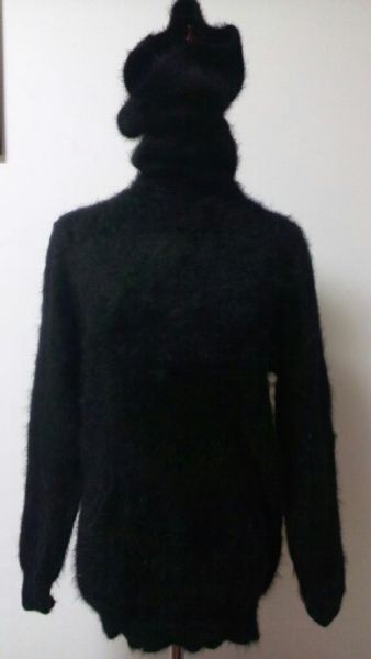 

новая водолазка подлинная норки кашемировый свитер женщин длинные кашемировые пуловеры трикотажные чистая норка вороха бесплатная доставка z, White;black