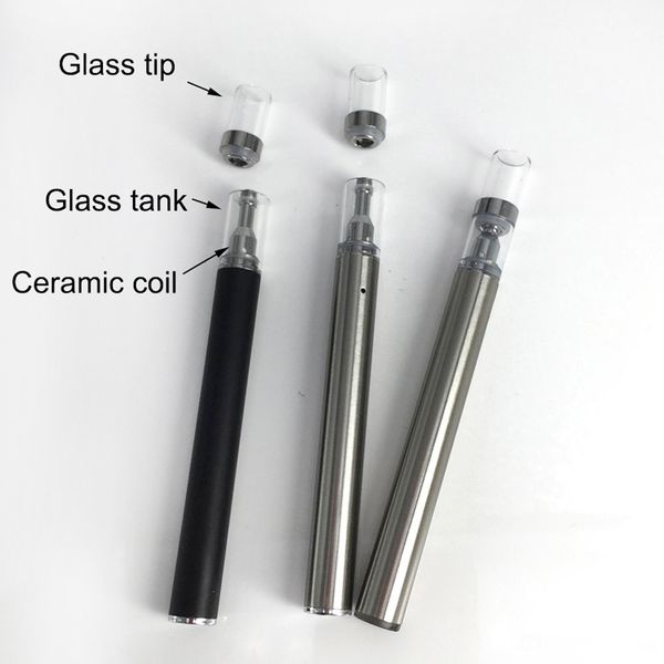 

starter bottom charge pen device disposable pen vape portable smoking kits vape .5ml glass ceramic e wax oil cigarette 350mah cartridge erjv