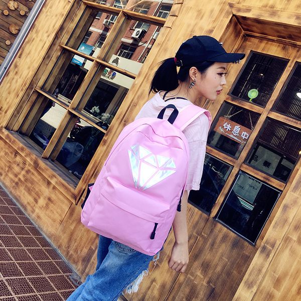 

nylon backpack female schoolbag for teenages girls back pack women college wind high school campus book bag large