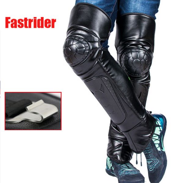 

motorcycle electric thickening leather kneepad winter warm windproof riding knee pads
