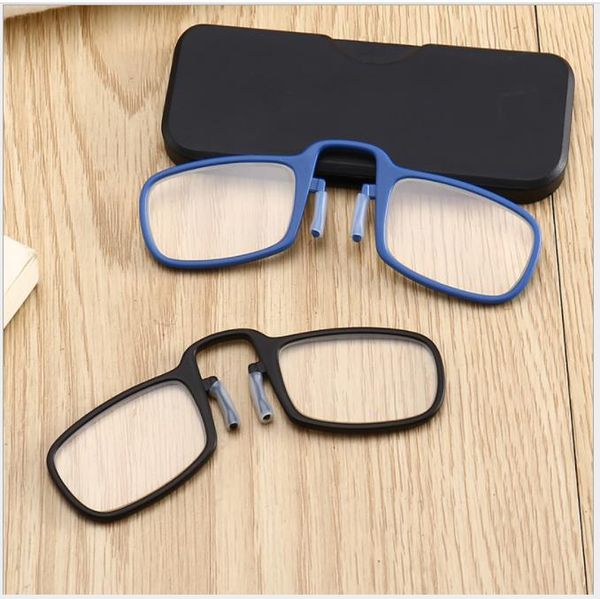 

reading glasses new fashion clip nose portable personality old light mirror, White;black