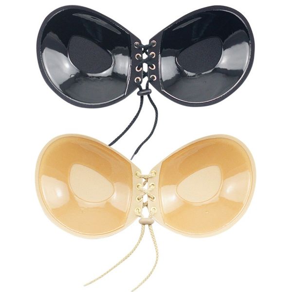 

self adhesive invisible bra women gel silicone sticky bra push up lingerie underwear women strapless plus size, Red;black