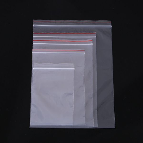 

500шт 10wire толщина ясно Самоуплотняющаяся пластиковая упаковка мешки Ziplock PE мешки м