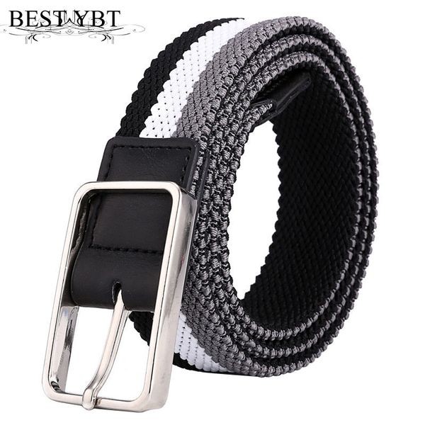 

ybt canvas belt new breathable prevent allergy alloy pin buckle men belt fashion casual men and women, Black;brown