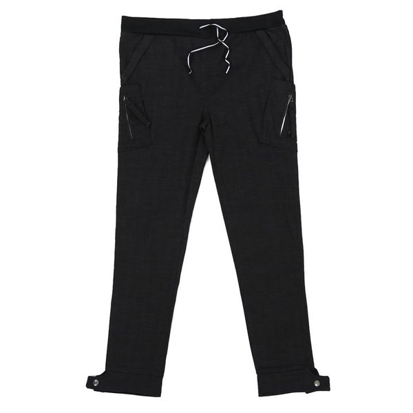 

men casual long pants ankle tight black korean style
