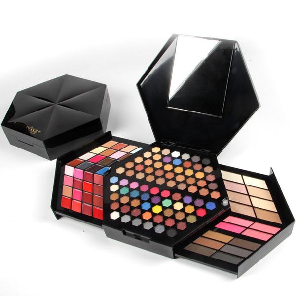 

miss rose six deformation powder box eyeshadow blush kits honeycomb design 180 colors makeup high gloss powder blush