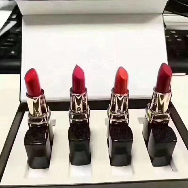 

Factory Direct!!Makeup Lipstick Set 4PCS/set Kiss Beauty Moisturizer Natural Long Lasting Nutritious Rouge Lipsticks 4Colors DHL Shipping