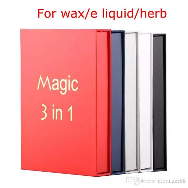 

magic 7264991 electronic glass cigarettes vaporizer vape kit with 510 thread mt3 wax battery pen dry herb in starter 1 globle atomizer ifik
