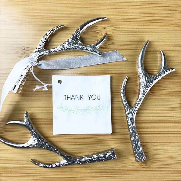 Unique Deer Antler Bottle Opener Wedding Bridal Shower Birthday