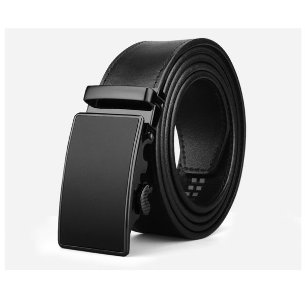 

9808 classic fashion high quality leather women belt cowskin designer checkerboard grid men belt logo, Black;brown