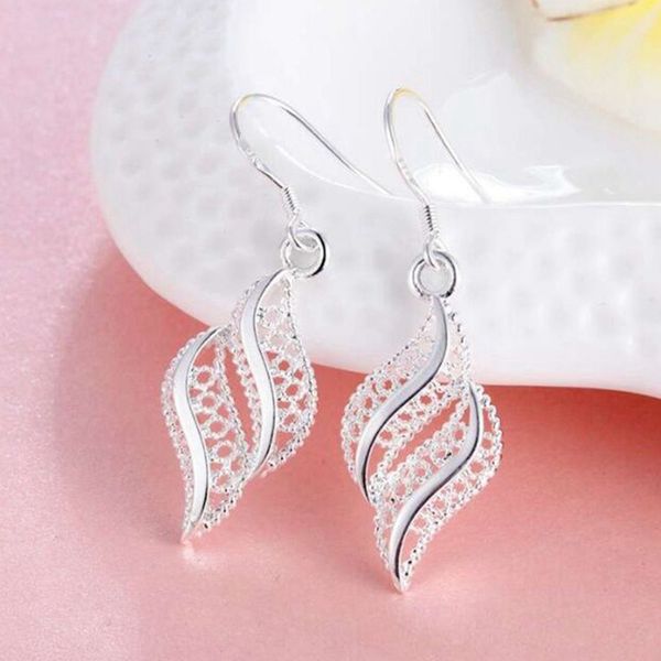 

new fashion 2018 vintage women drop earrings hollow dangle long earring trandy jewelry, Silver