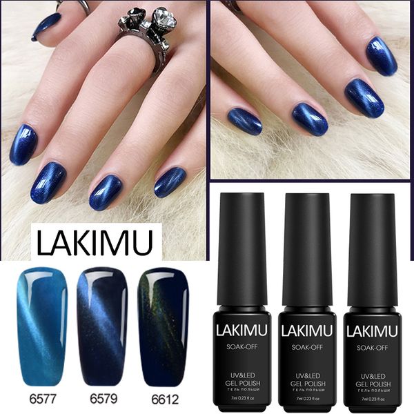 

lakimu semi permanent uv gel nail polish soak off led gel cat eyes uv nail lacquer varnish 3d magnetic polish enamel, Red;pink