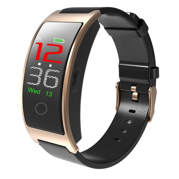 

ck11c 0.96 inch screen smartband heart rate pedometer bluetooth smart bracelet waterproof sports watch, Slivery;brown