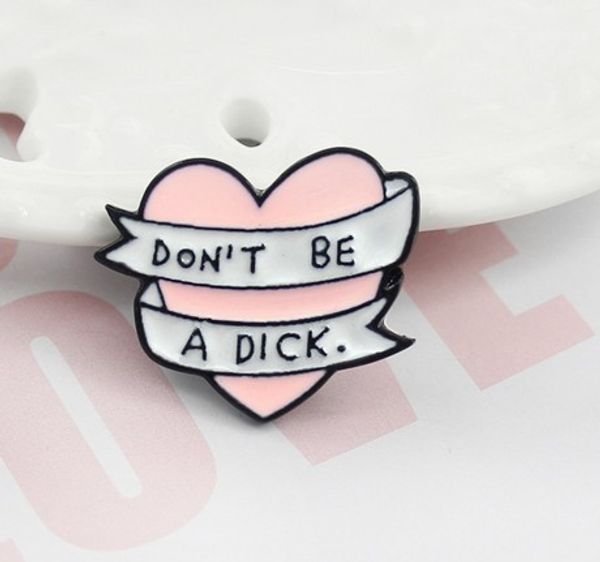 

dont be a dick brooch pins jewelry enamel great gifts fashion alloy plated pin gift for women girl, Gray