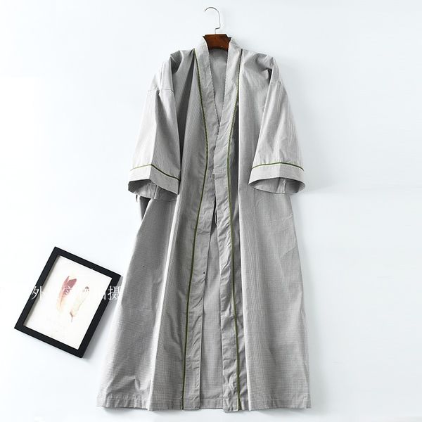 

robes men short sleeve cotton nightwear men pyjamas mens sleep sleepwear night gown, Black;brown