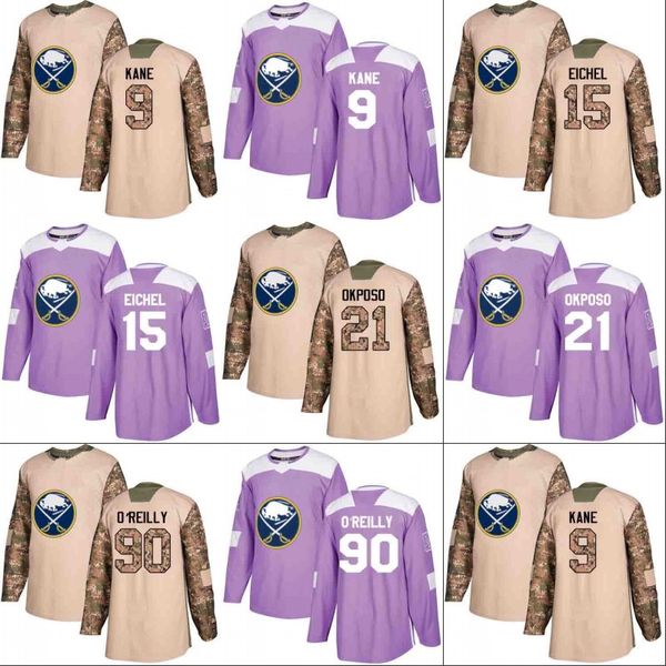 

Buffalo Sabres Jersey Veterans Day Fights Cancer Practice 20 Scott Wilson 15 Jack Eichel8 Cas 21 Kyle Okposo 90 Ryan O'Reilly Hockey Jerseys