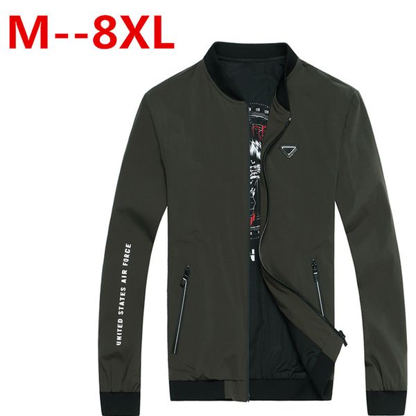 

plus size 10xl 9xl 8xl 6xl 5xl 4xl men's windbreaker bomber jacket 2018 new overcoat casual outwear mens jackets and coats, Black;brown