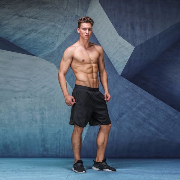 

2017 athletics comfortable shorts man loose short style solid trousers men clothes ing, Black;blue