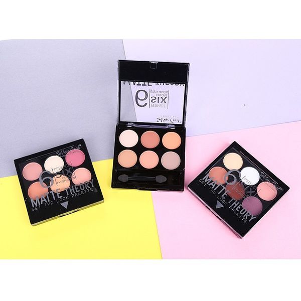 

eye shadow palette professional waterproof lasting 6 colors pressed powder matte glitter makeup eyeshadow palette