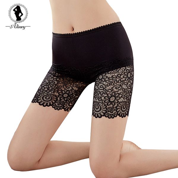 

alinry safety short pants women lace seamless summer under skirt shorts breathable short tights trousers underwear boxer, Black;pink