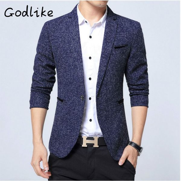 

godlike spring 2018 men's casual suit of pure color, korean version of slender young suit fashion single coat, White;black