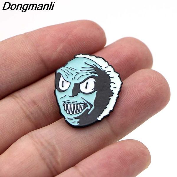 

b2149 dongmanli tv jewelry beetlejusnake head enamel pins fashion brooch badge, Gray