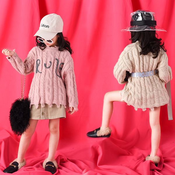 

девушки свитер 2018 осень и зима новые девушки корейский моды дикий вязаный волосатый пуловер куртка прилив, Blue