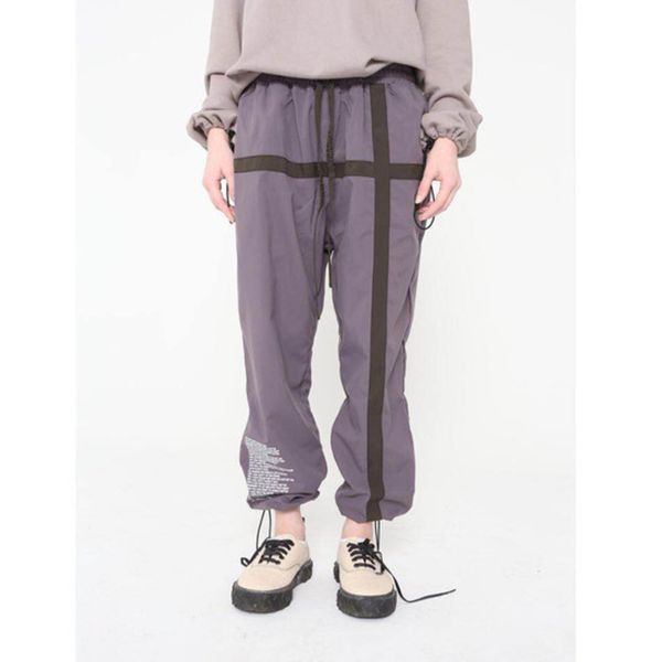 

Мода брюки уникальный дизайн брюки шнурок ретро улица удобные свободные мужчины