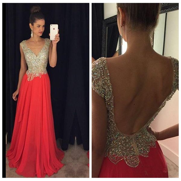 

2018 bling bling платья из шифона из бисера rhinestone v-образным вырезом на заказ развертки поезд вечерние платья вечерние платья, Black