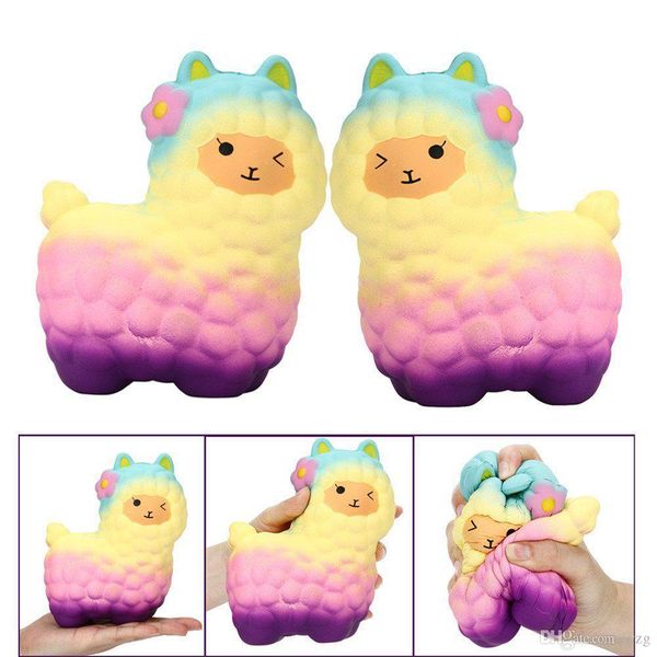 

squishy alpaca 18cm slow rising original packaging collection gift decor toy phone straps decompress toy t124