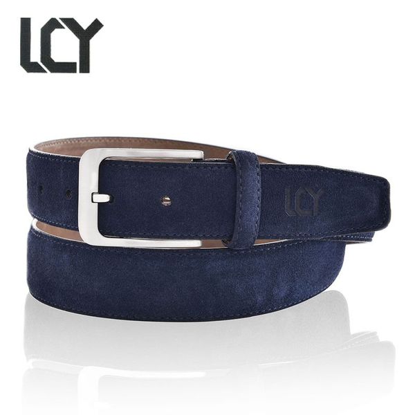 

lcy] mens belts luxury suede leather belt for men mens designer belts metal pin buckle ceinture homme luxury 350267, Black;brown
