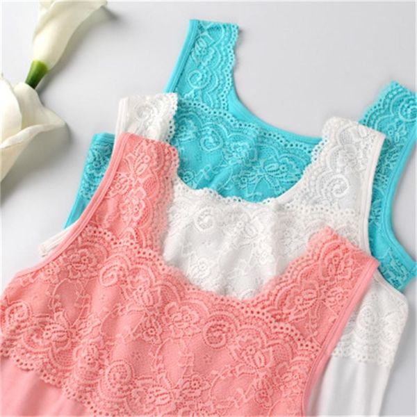 

2018 spring summer women casual lace tank sleeveless lace, White