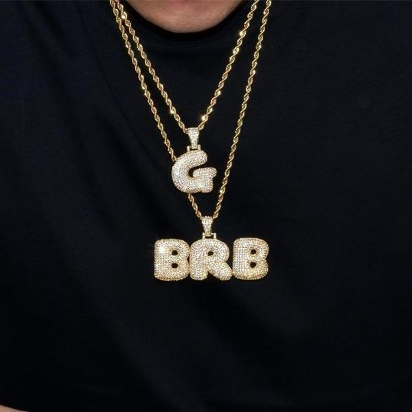 

A-Z 0 ~ 9 Пользовательское Имя Пузырь Буквы Кулон с 24 "Веревка Цепочка Iced Out Цепи Хип-Х