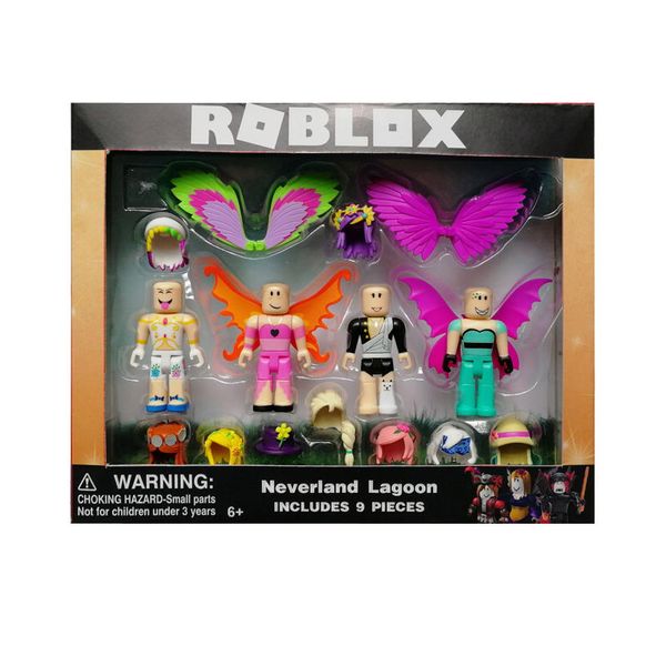 

action figures toys 2 styles roblox virtual world roblox building block doll with accessories two color box packaging bag