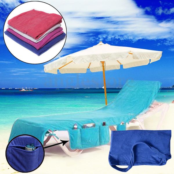 Acheter Chaise Serviettes De Plage Chaise Longue Au Soleil Couverture Avec Sac Fourre Tout Grande Poche Au Bord De La Piscine Jardin Loisirs Jardin