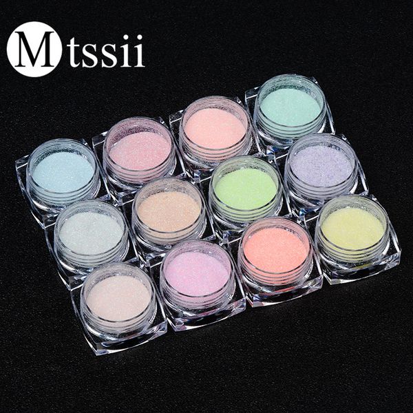 

mtssii 12 candy color sugar powder nail glitter pastel shiny ultra-fine nail art pigment dust powder paillette diy uv gel polish, Silver;gold