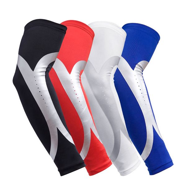 

1pcs quick dry men running arm sleeve basketball elbow pad fitness compression sleeve cycling arm warmers manguito ciclismo, Black