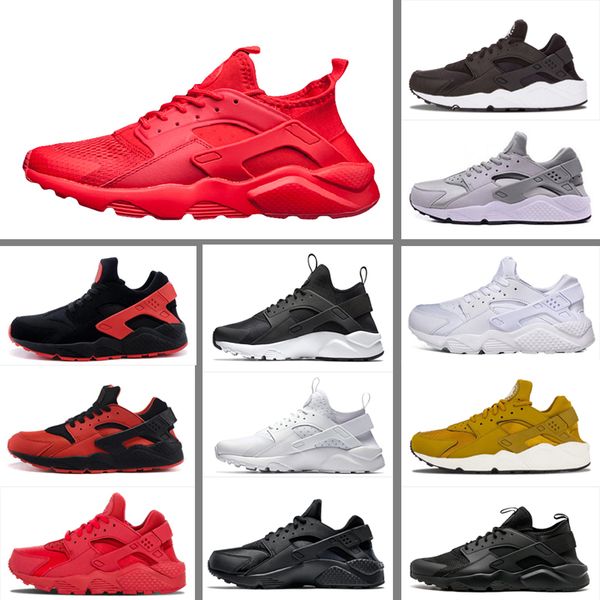

wholesale all red huarache 1.0 4.0 mens running shoes sneakers women black white triple white gold grey sports trainers