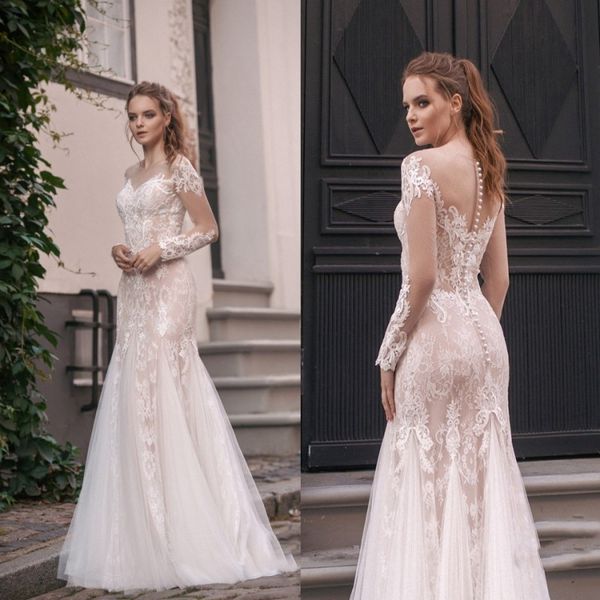 Milva Bridal Gowns 2019 Country Wedding Dresses Long Sleeves Lace