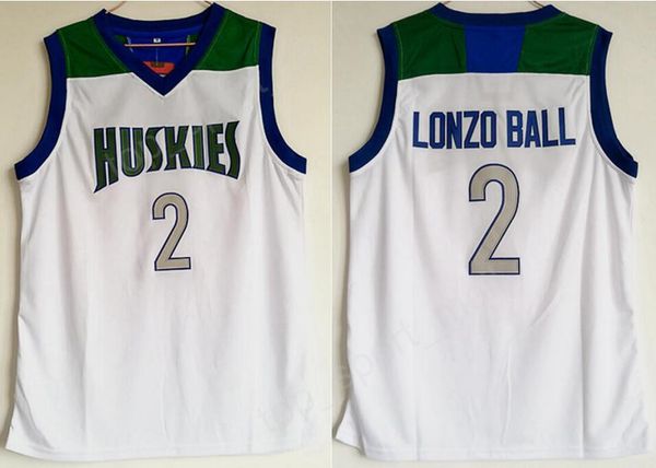 

Chino Hills Huskies Jerseys White Uniform Basketball 2 Lonzo Ball High School Jersey Men Sport Pure Cotton Excellent Quality
